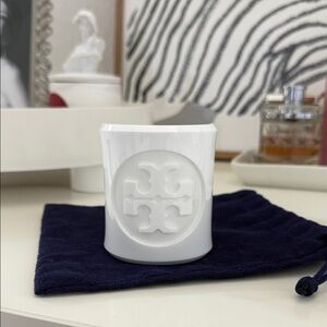 Tory Burch White resin cuff bracelet